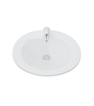 حوض مغسلة مدور فوق الرخام أبيض 508×423×230  ملم  - صناعة فتنامي # TOTO - LT501CV